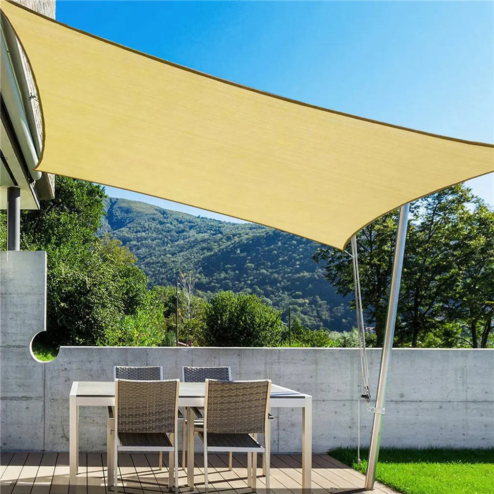 

Outdoor Sun Shade Sail Garden Awning Easy Waterproof Terrace Tourist Parasol Pergola Gazebos Camping Canvas Anti-UV