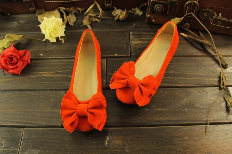 

Plus Size Spring\Autumn Leather Shoes Woman Flats Work Classi Fashion Bowknot Female Casual Ballet Ladies Shoes