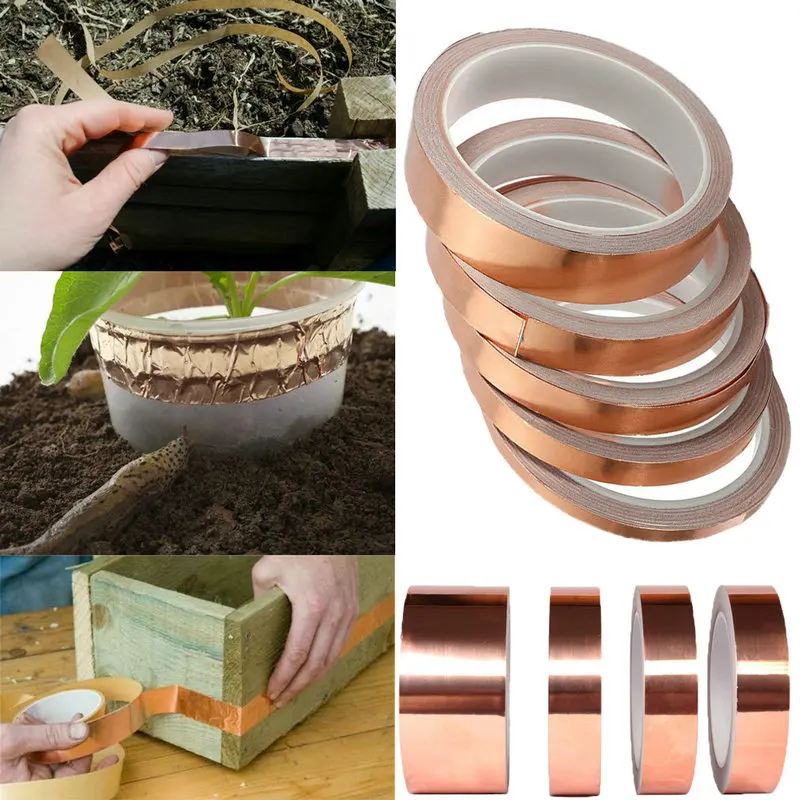 30m klebstoff leitfähigen kupfer slug folie band abweisend gitarre pickup klebeband anti statische einseitige super reparatur riss free global sh