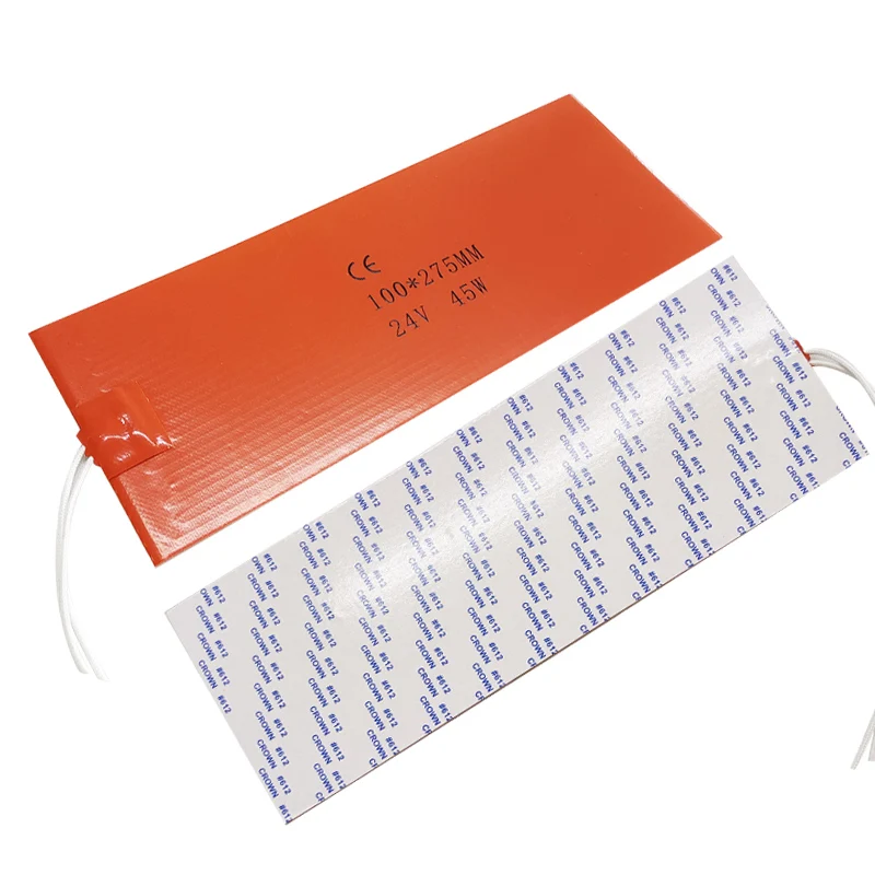 Силиконовый нагреватель с клейкой задней стороной 12 В 24 45 Вт 100 х275мм | Инструменты