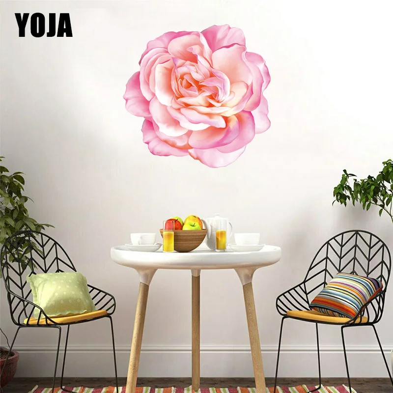

YOJA 56.4×55CM Pink Flower Home Decoration Accessories Personality Room Wall Stickers 8WS0060