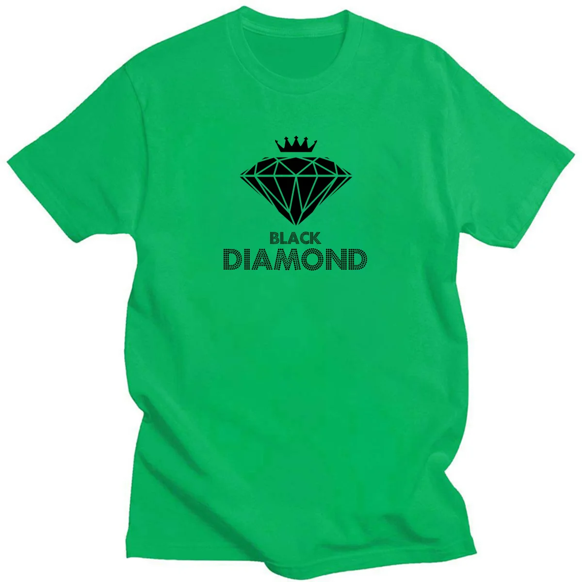 

Summer Fashion BLACK DIAMOND Art Printing Men's Loose T Shirts Natural Cotton Top Tees Short Sleeve O-neck Streetwears