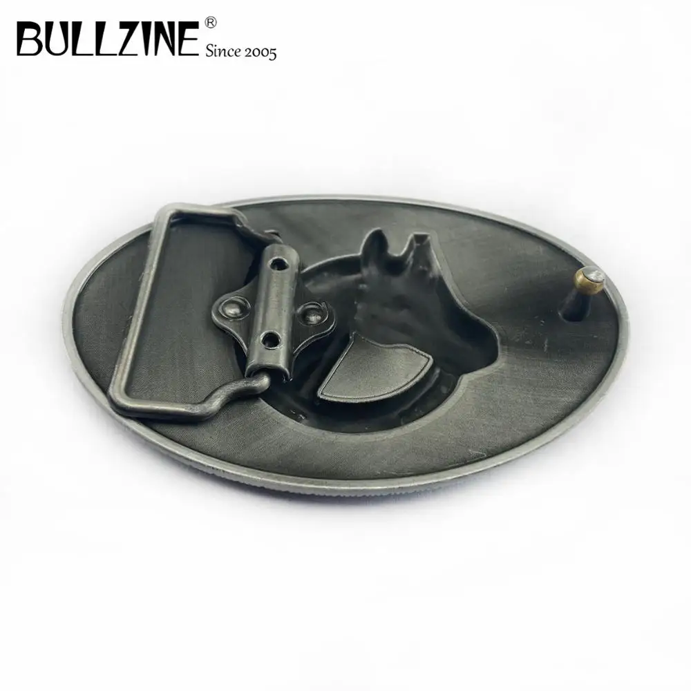 Bullzine wholesale zinc alloy western Horse head belt buckle pewter finish FP-02178 LUXURIOUS cowboy jeans gift | Дом и сад