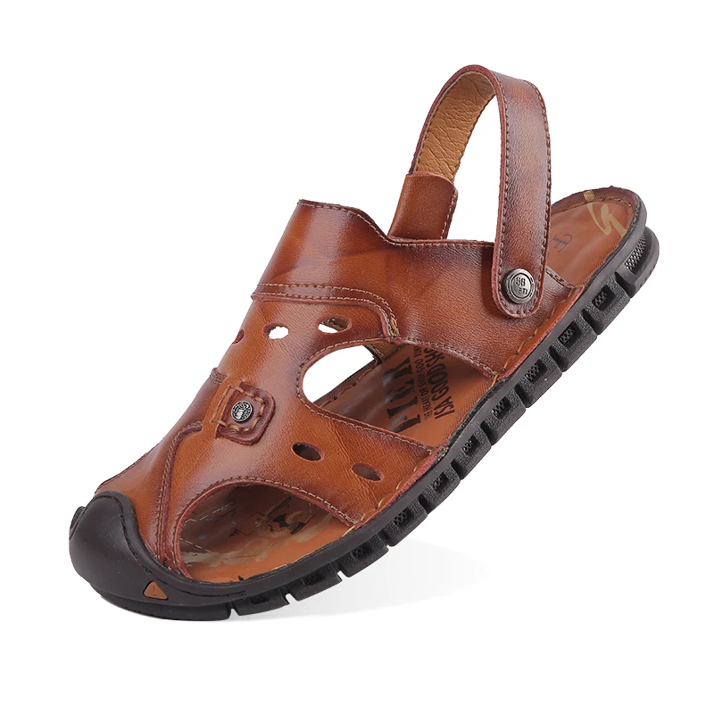 

man hombre homme vietnam ritable cuero 2020 de sandles sandali transpirables zandalias couro piscine sandale v slide sandal da