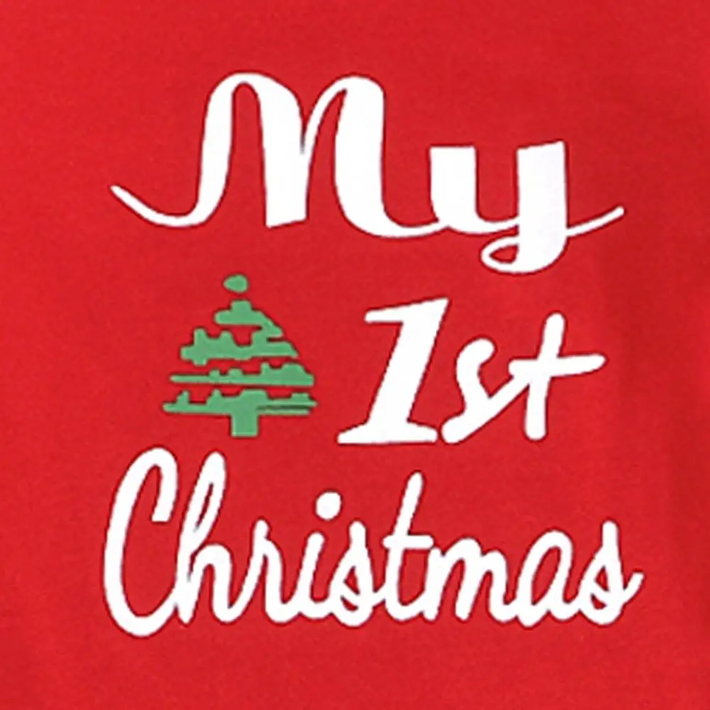 Комплект из 3 предметов Милый детский Ромпер брюки с надписью My First Christmas для