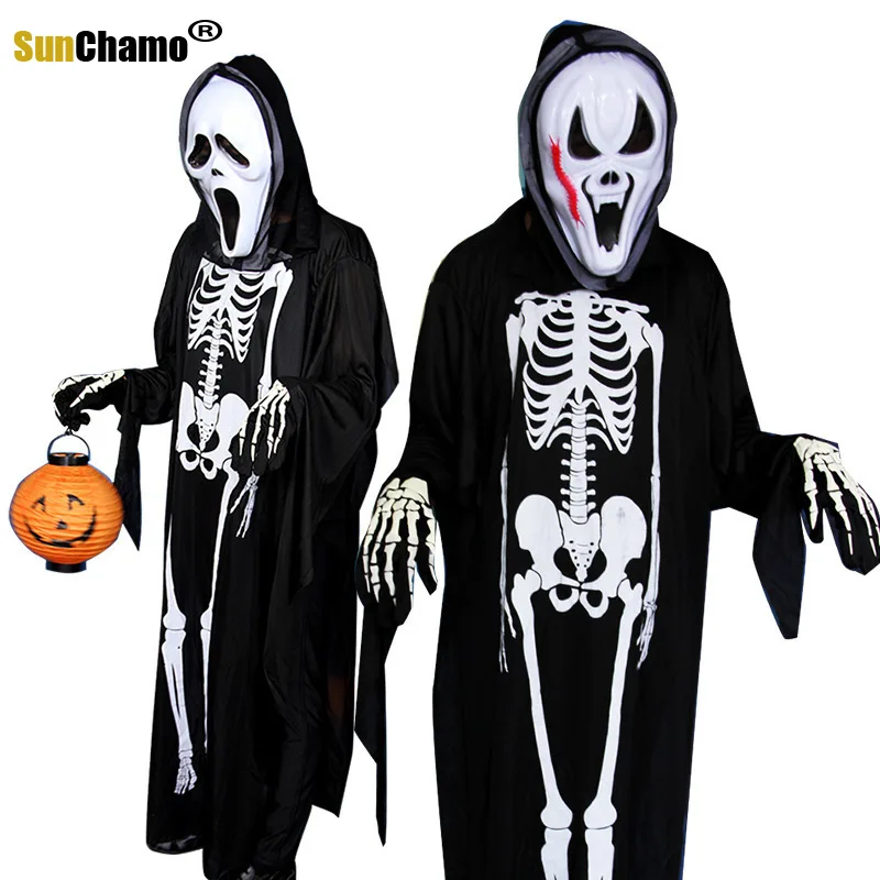 Украшение на Хэллоуин Маскарадные костюмы дневной страшный костюм маска дьявол