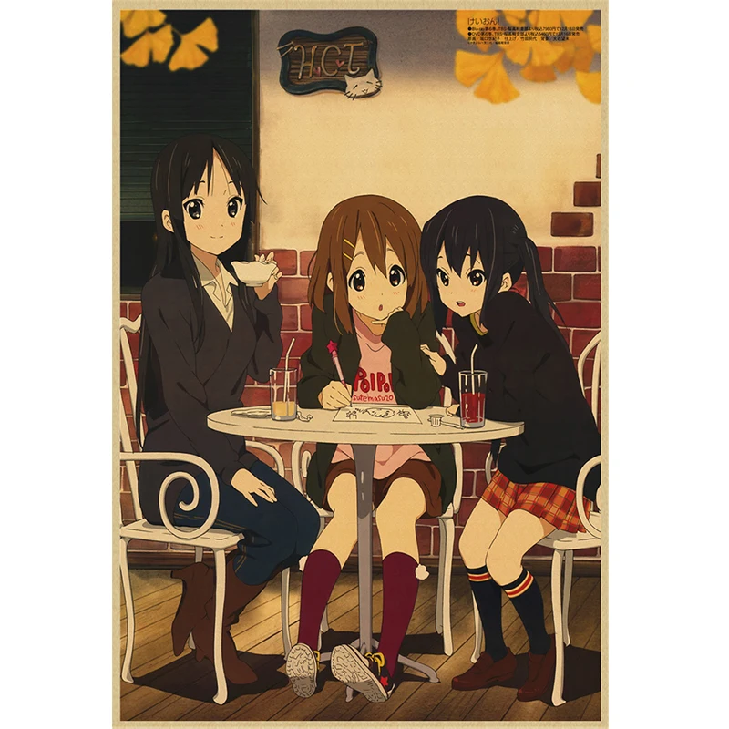 Японский Фотофон для девочек винтажный постер из крафт-бумаги настенные