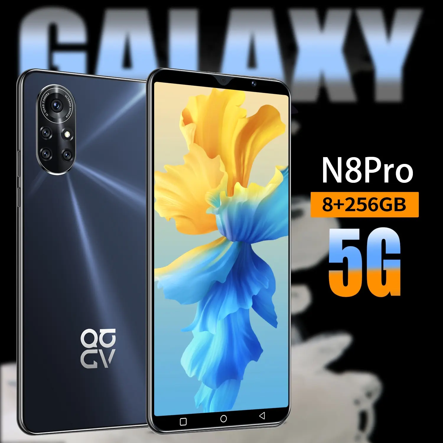 

N8 Pro 8+256gb 6.0 Inch 16 32mp Face Id 10 Dual Core Sim+sd Global Smartphone 5g Lte 6800mah Mobile Phone Cheap phone