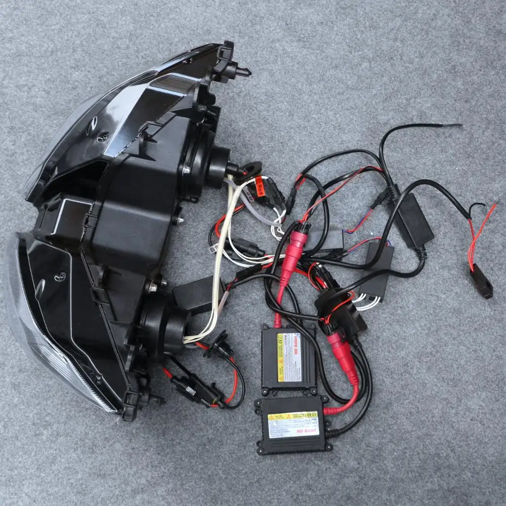 Ангел глаз HID проектор мотоцикла фара в сборе для Kawasaki Ninja 300 250 2013-2018 Ninja250 Ninja300 EX300
