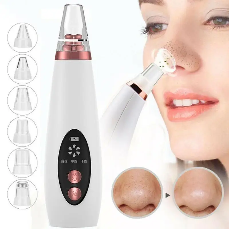 

USB Rechargeable Blackhead Remover Face Pore Vacuum Skin Care Acne Pore Cleaner Pimple Removal Removal Deep Cleaning Tool