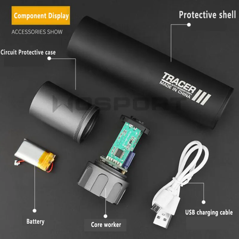 

Airsoft Auto Tracer Lighter Spitfire Tracer for Rifle Pistol 14mm with Fluorescence Tracer Paintball Shooting Accessories