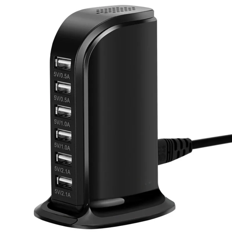 US EU Plug 12 6 4 USB Порты и разъёмы концентратор Quick Зарядное устройство 60 Вт 30 15