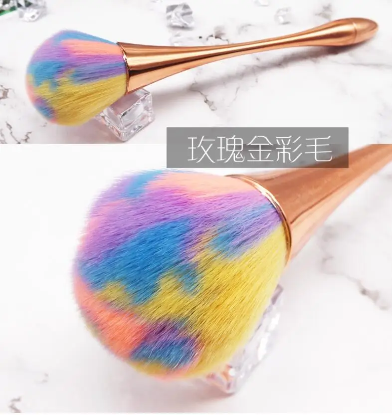 Щетка для пыли ногтей (большая) 1 шт. 3 цвета щетка мягкая удобная УФ гель