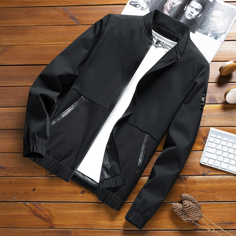 

Мужская повседневная куртка на молнии, однотонный кардиган в стиле Харадзюку, весна-осень