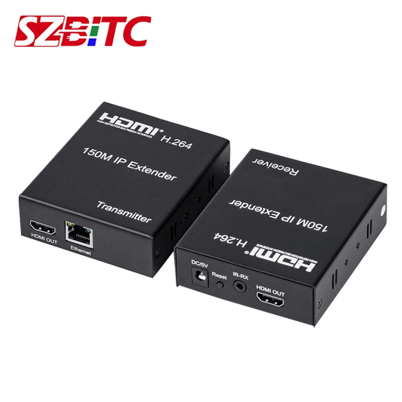 SZBITC HDMI удлинитель 150 м HD дисплей с высоким разрешением до 1080P через один cat5e/6 TCP/IP