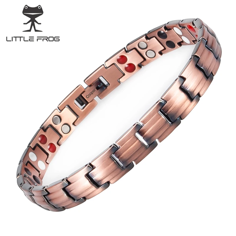 Магнитный терапевтический Браслет маленькая лягушка два ряда 4 в 1 модные