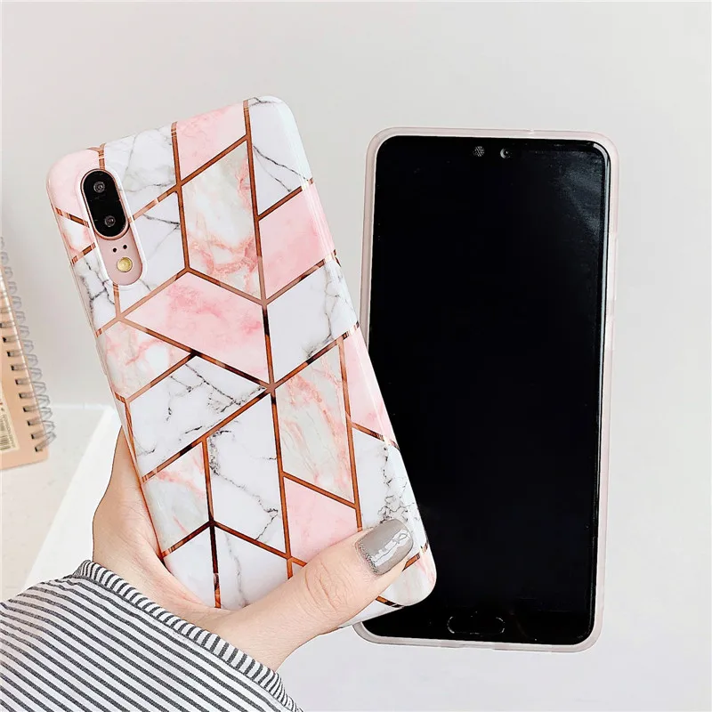 Блестящий золотой мраморный чехол для телефона huawei P20 Lite TPU чехол p20 pro Чехол для huawei p30 lite pro mate 20 pro Чехол для телефона