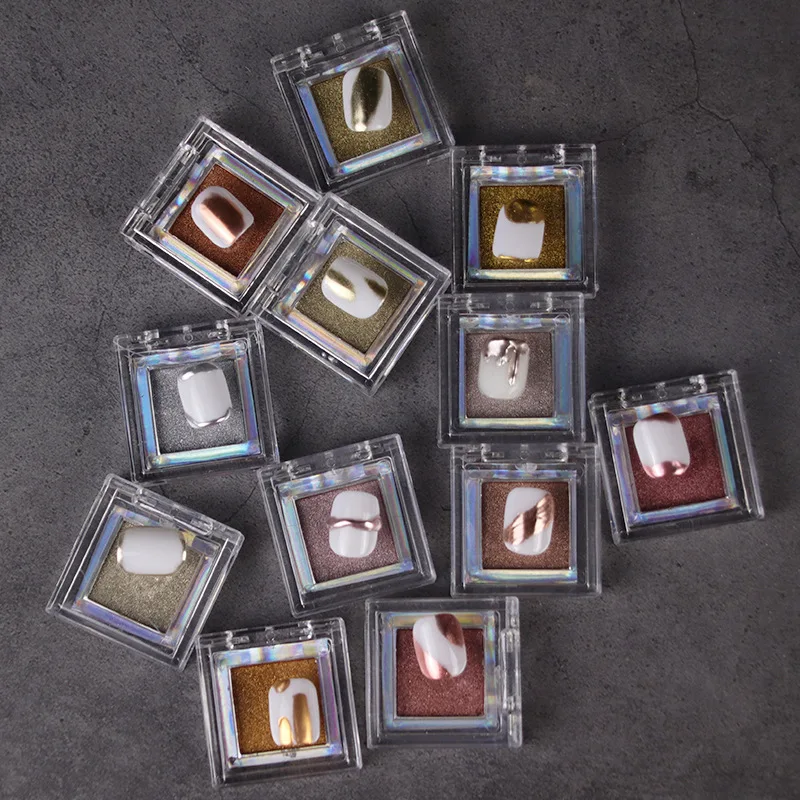 Пудра для маникюра в японском стиле маленькая квадратная зеркальная улучшенная