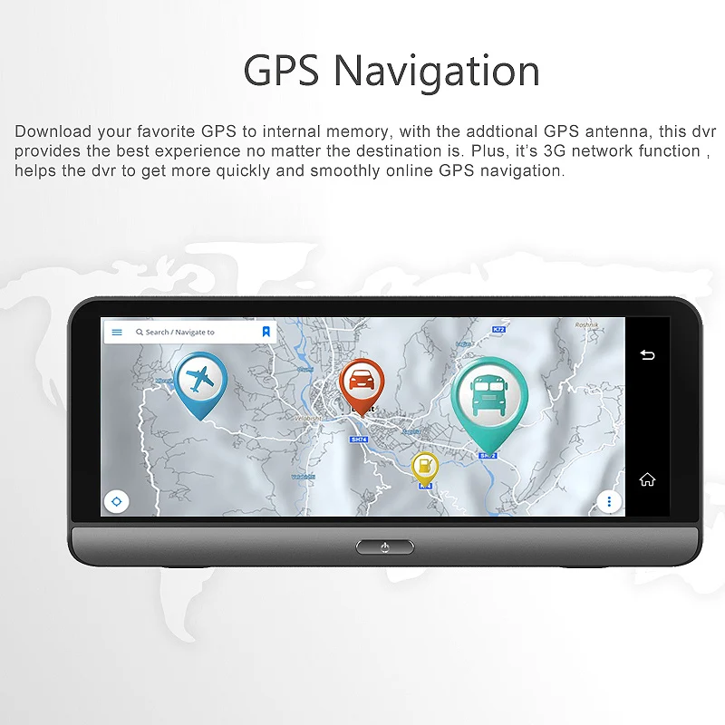 8 дюймов Android автомобильный видеорегистратор 4G WiFi ADAS GPS Navig двойной объектив 1080P DVR