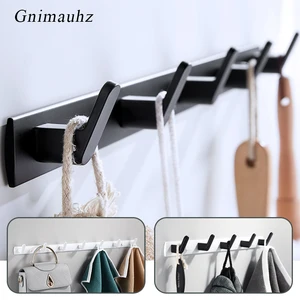 Настенная вешалка черного и белого цвета, крючки для полотенец в ванную комнату, вешалка для одежды, вешалка для пальто, настенная вешалка, оборудование для ванной комнаты