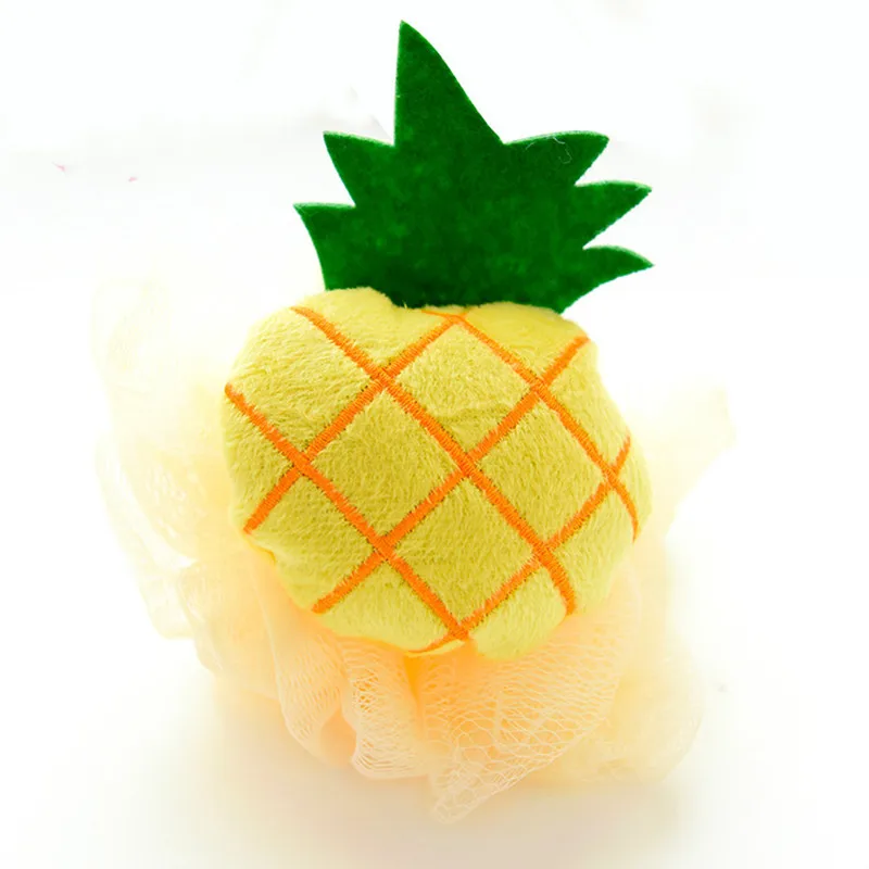 Pineapple Мягкая фруктовая форма для ванны цветок слоеная губка для душа пена с пузырями нетбол скраб для тела - Цвет: Pineapple