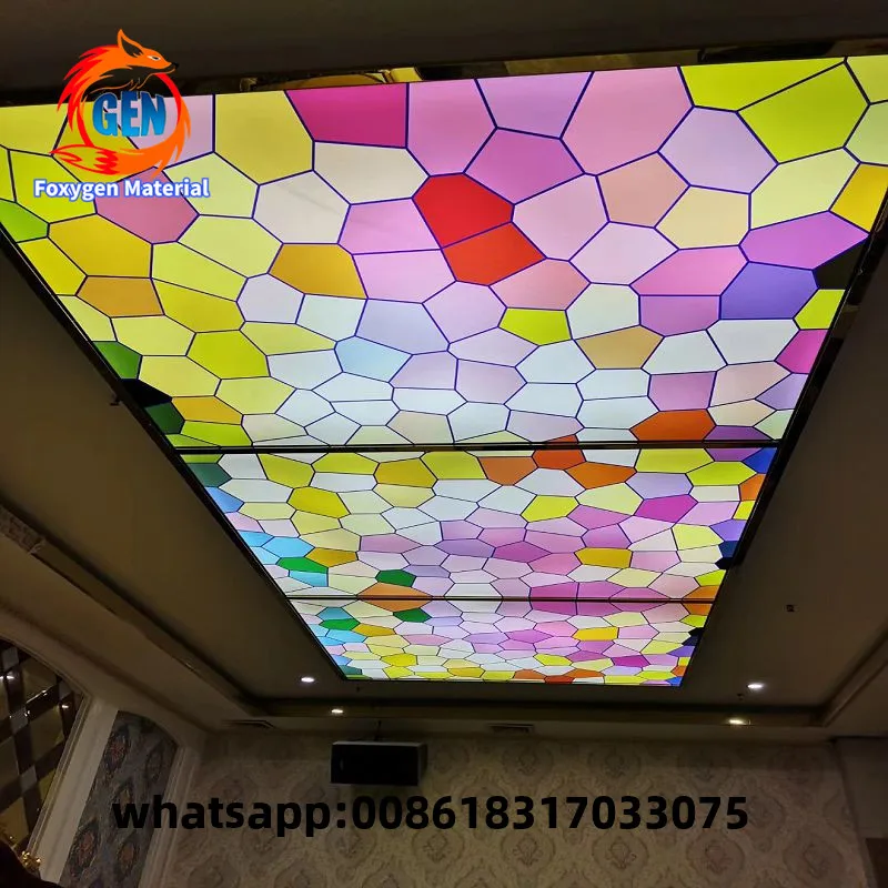 

new material glossy matt satin interior decoration uv print stretch ceiling film for interior decoration
