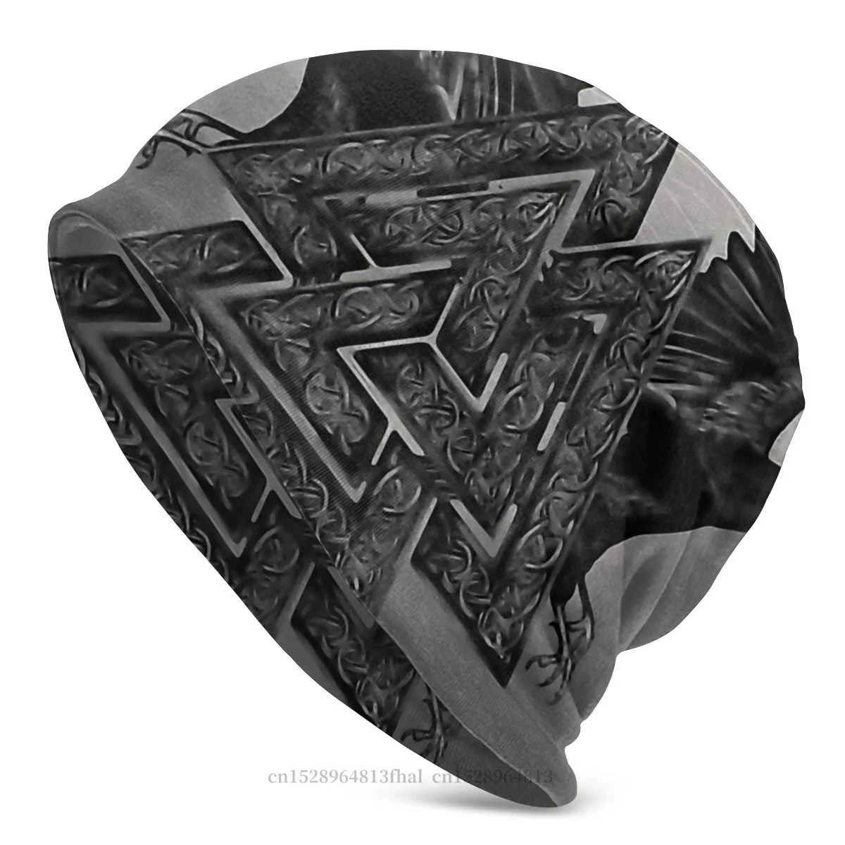 Вязаная Шапка бини Vikings унисекс хлопок цвет в ассортименте символ Valknut|Мужская
