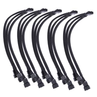 4 pin extension cable motherboard office 1 to 3 ways splitter sleeved connector cpu pwm fan practical accessories tinned copper