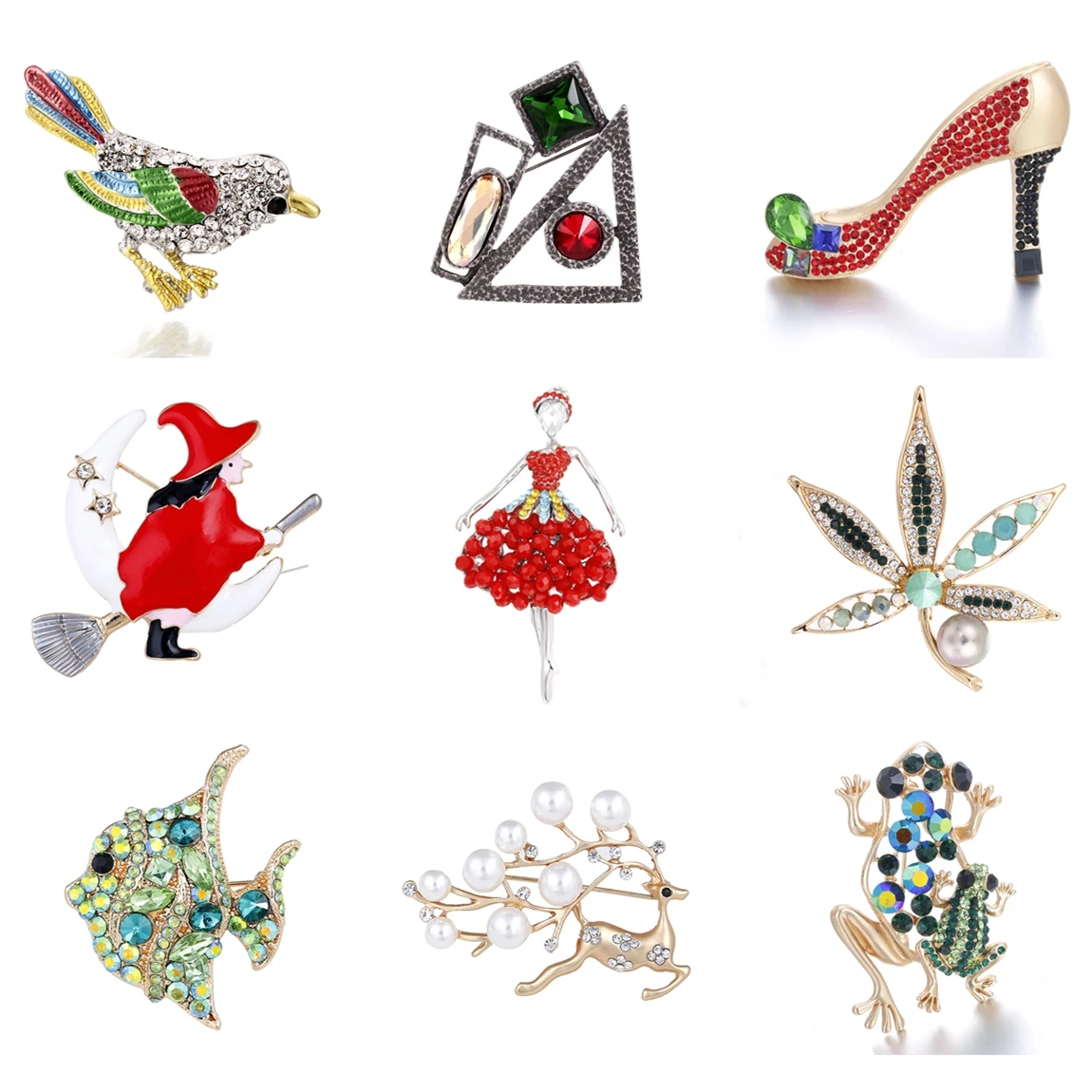 Брошь для балета с красными бусинами стразами и юбкой Ювелирное Украшение шарфа