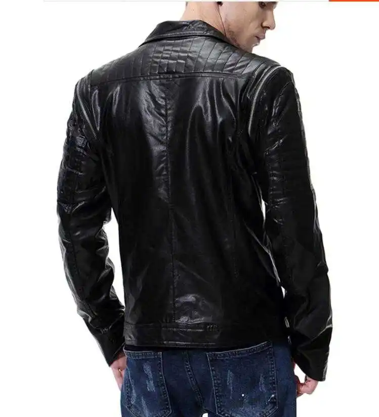 

M-5XL 2021 Jas Herfst Nieuwe Grote Maat Afneembare Mouw Persoonlijkheid Mannelijke Motorfiets Leren Jas Slim Fit Casual Uitloper