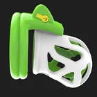 Мужской пластиковый Пояс верности, клетка для пениса, кольцо на пенис, Фиксирующий Ремень контрастных цветов, 4 кольца, бондаж, секс-игрушки для мужчин CC191