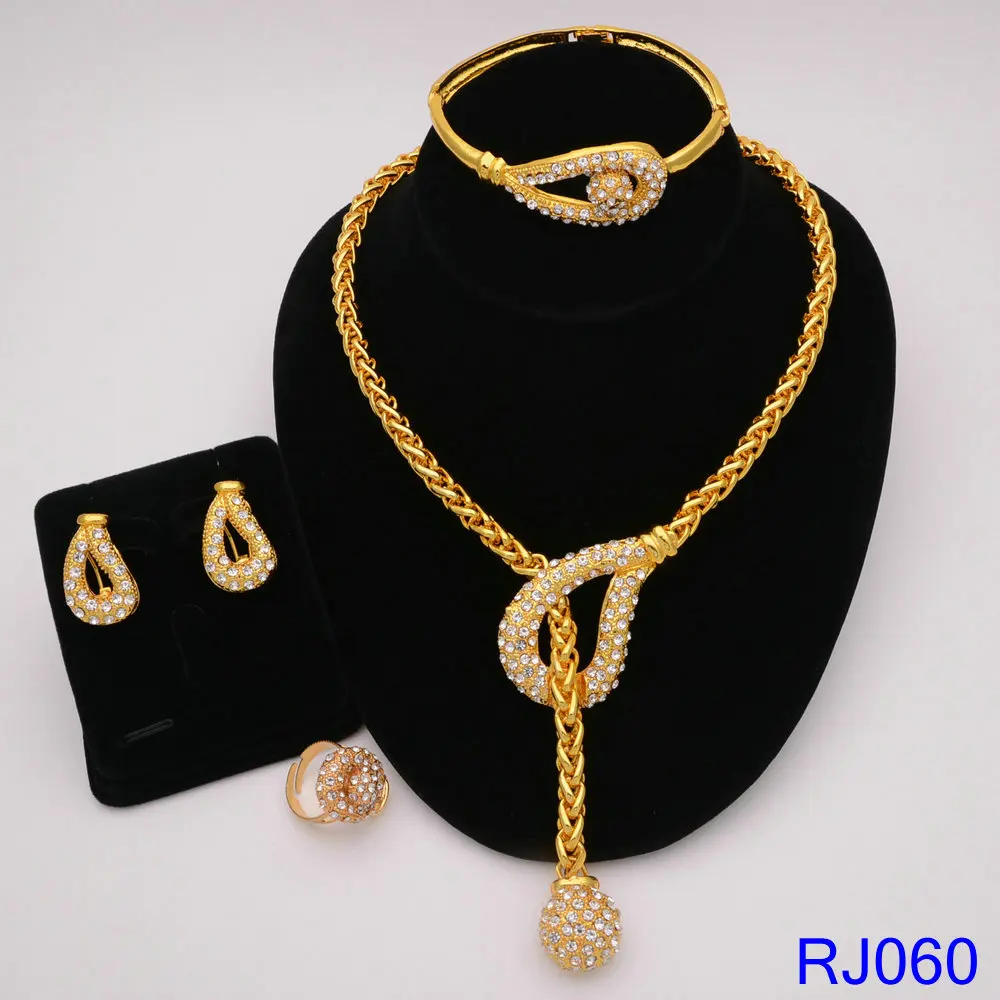 Дубай золотые Ювелирные наборы для женщин индийские ювелирные изделия