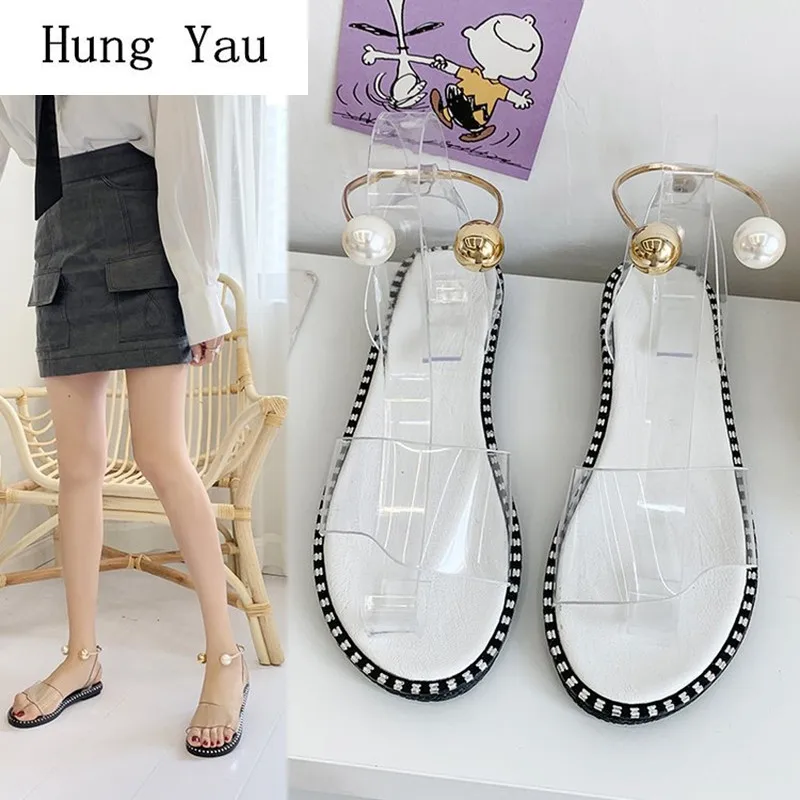 

Women Sandals Flip Flops Slippers Flats Shoes Transparent Summer Fashion Wedges Woman Slides Lady Casual Female Breathable