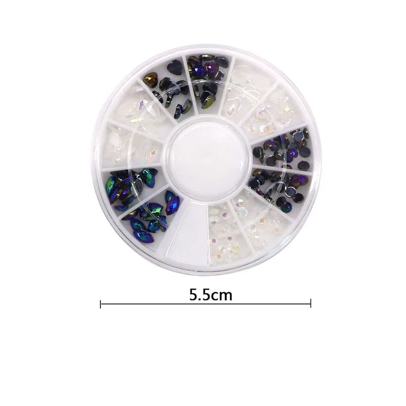 Wholesale 10-50Box Irregular 3D Rhinestone Nail Art Decorations Shiny Crystal Mix Color Manicure DIY Nail Tips 3D Decorations