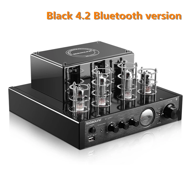 Новый черный Nobsound MS-10D MKII Hifi 2 0 ламповый усилитель USB/4 Bluetooth/волоконно-коаксиальный