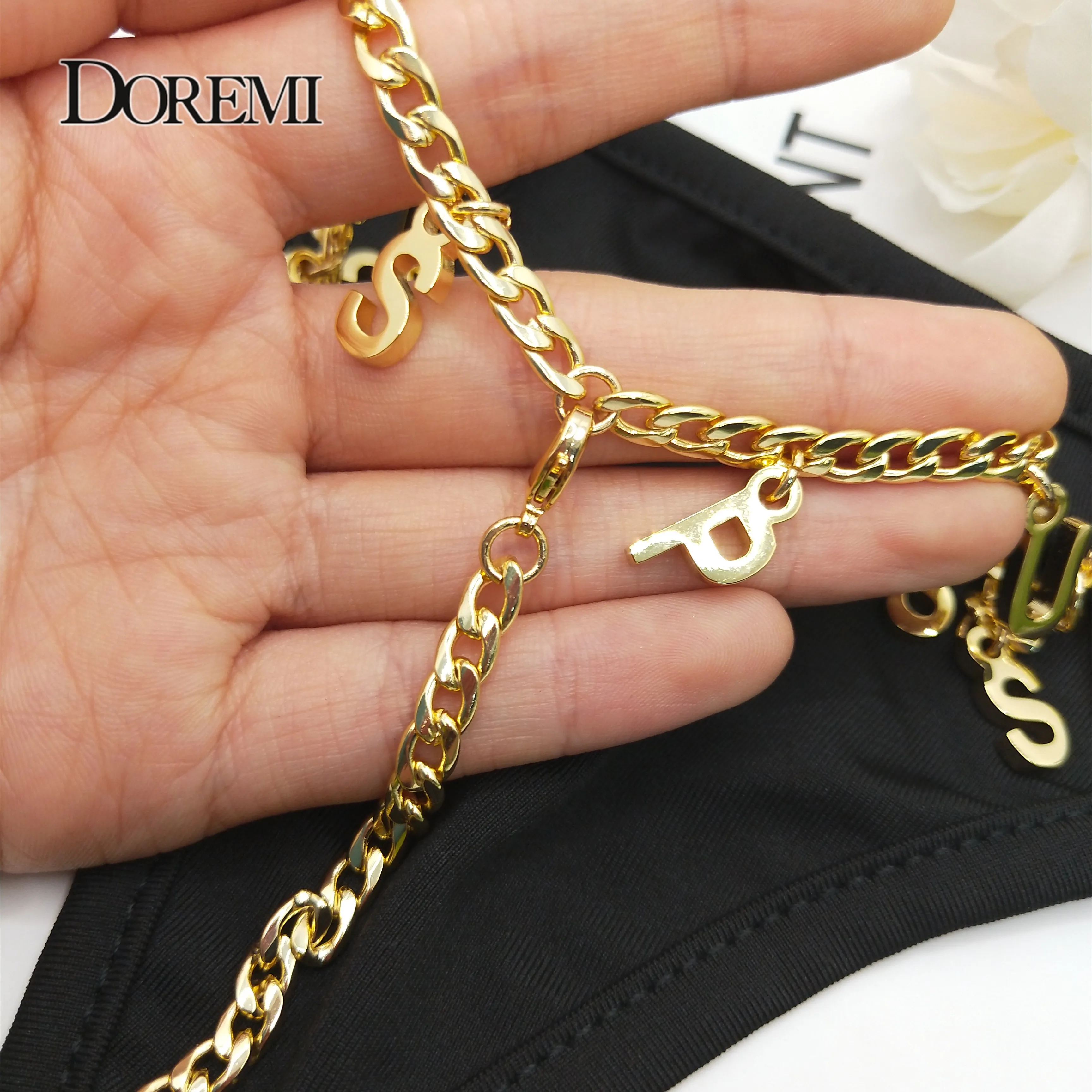 Женские летние цепочки DOREMI с именем на талию из нержавеющей стали |