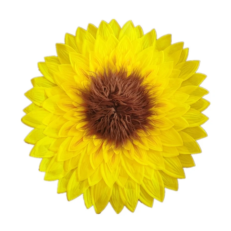 

40JC Baby Sunflower Shaped Posing Blanket Newborn Big Petal Photography Props Infant Photo Shooting Accessories