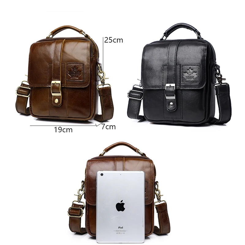Men's Genuine Leather Bag Shoulder Bag Belt Bags Messenger Bags Men Handbag Fashion Flap Crossbody Luxury Handbag ZZNICK