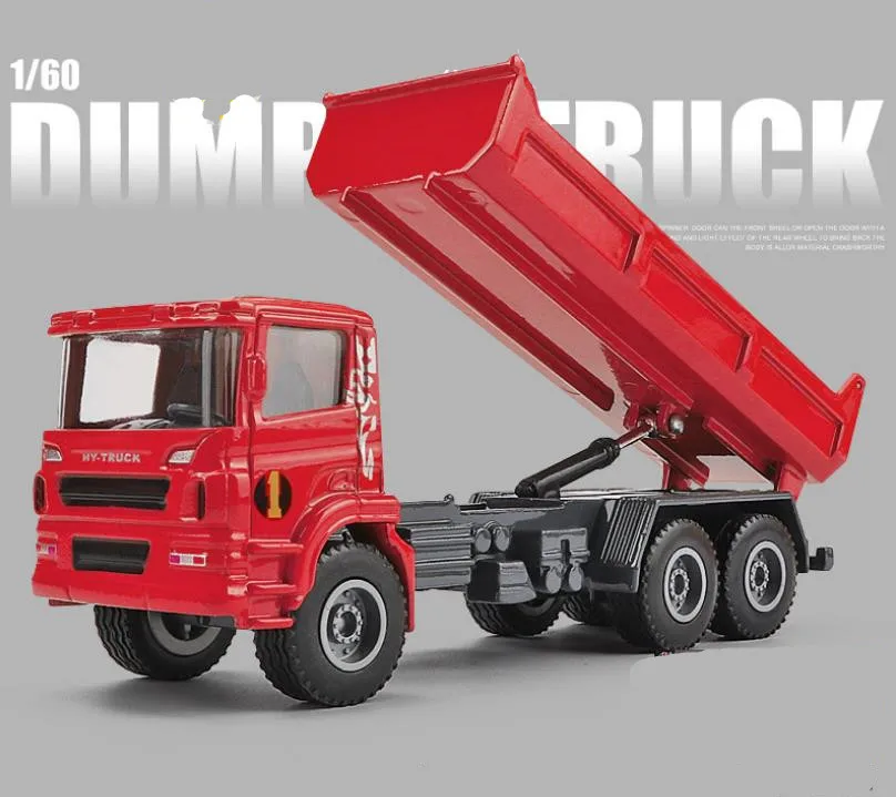 Высококачественная имитация сплав инженерно грузовик 1:60 самосвал Модель