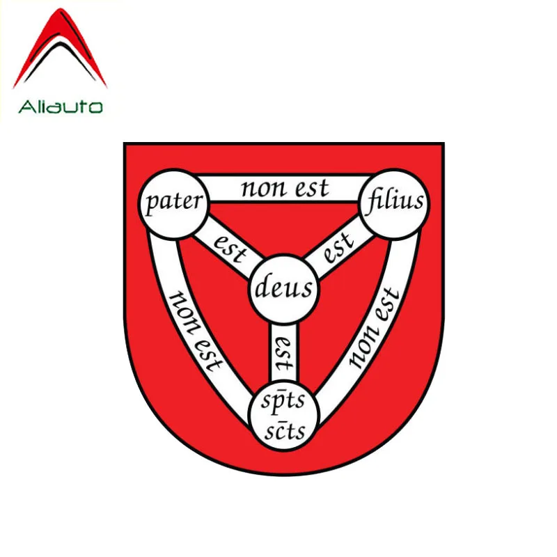 

Алиавто стикер предупреждающий щит Троицы христианские светоотражающие Аксессуары ПВХ наклейка для Skoda Volvo Honda Civic,12 см * 12 см
