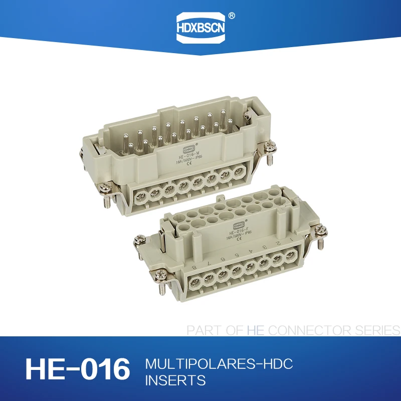 Сверхмощный соединители HDC HE 016 F/M 16pin промышленный прямоугольный авиационный