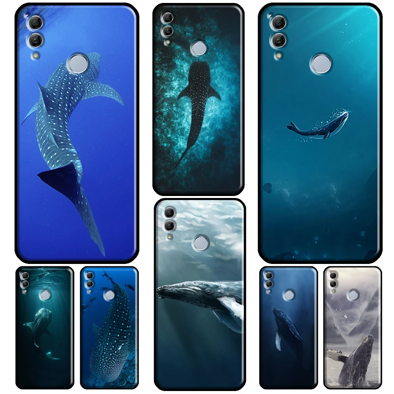 Ocean Whale Shark Swimming For Huawei Honor 50 10i 7C 7A 6C 4C Pro 8A 9A 6X 7X 8X 9X 7S 8S 9S 8 9 10 Lite Phone Case