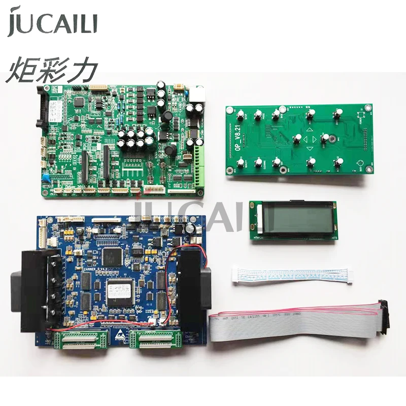 

Jucaili large format printer board kit for DX5/DX7 double head board carriage board main board with 12 buttons key board