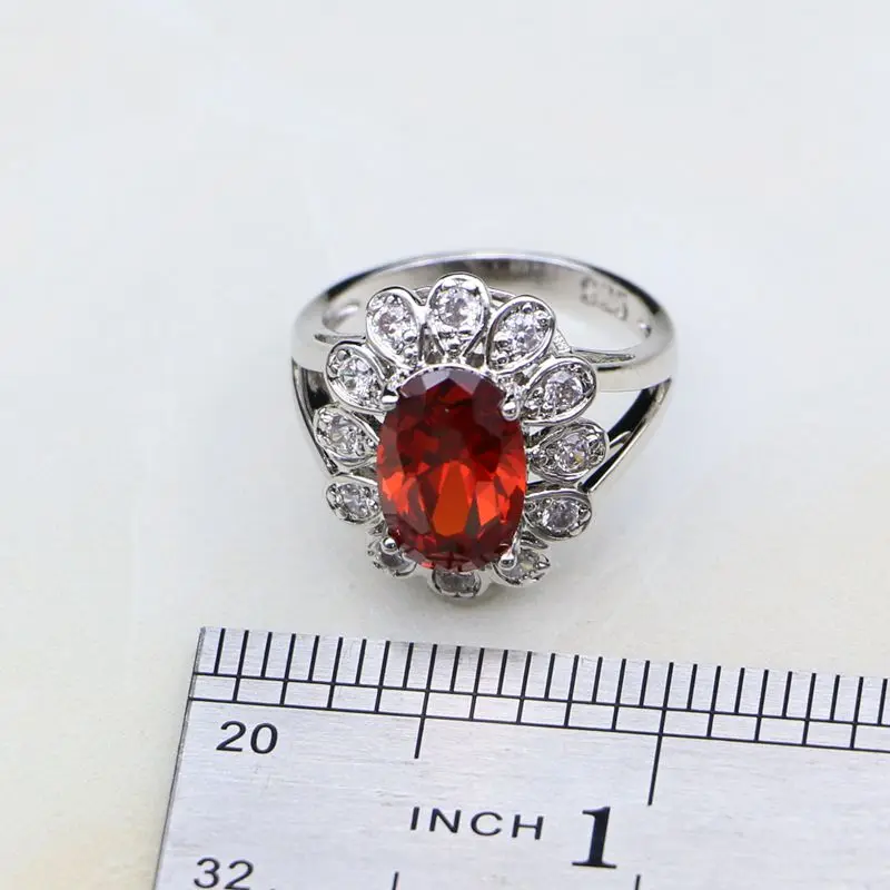 Женский ювелирный комплект из колье серёг и кольца серебра 925 пробы | Украшения