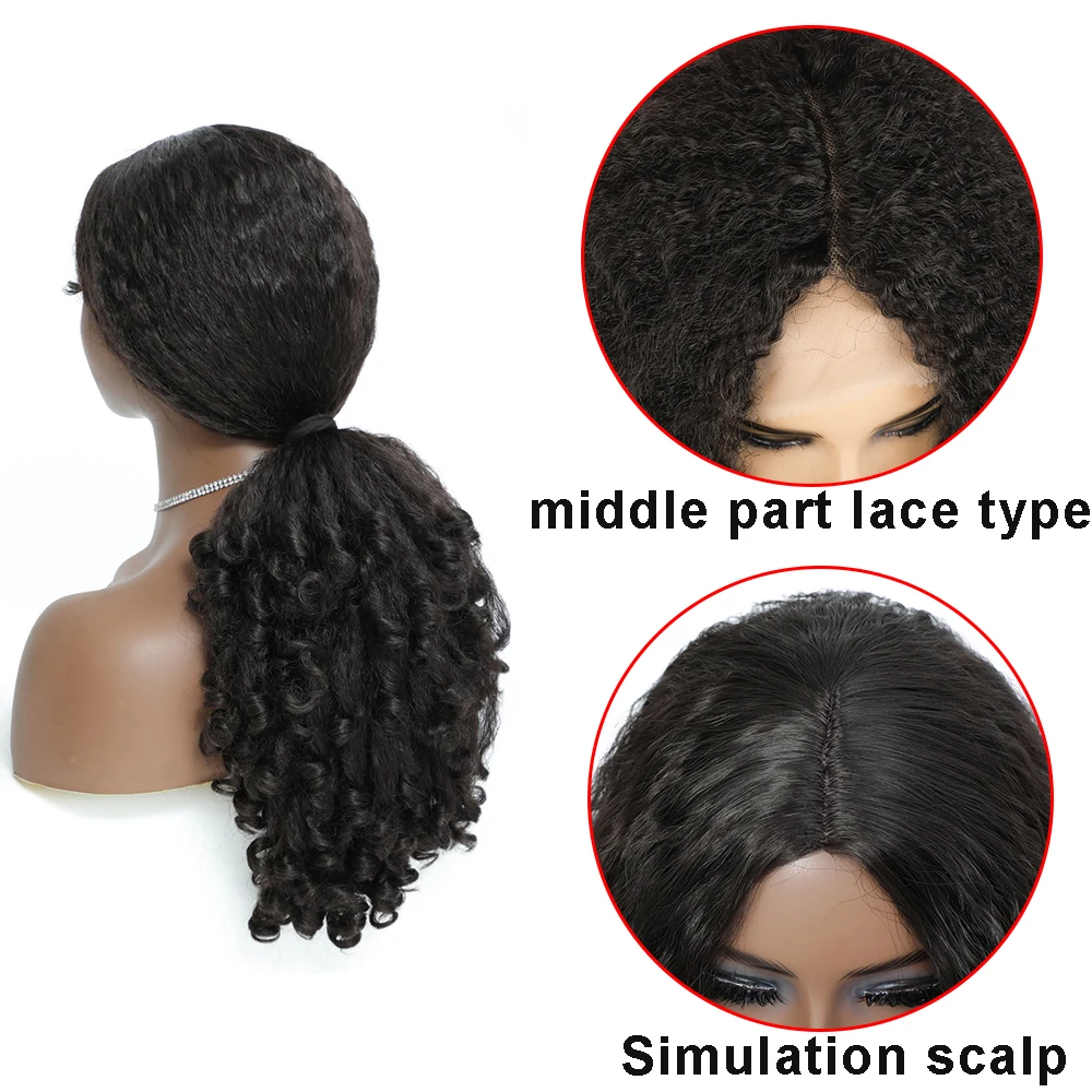 Пушистые синтетические парики с пружинными вьющимися концами женский парик из