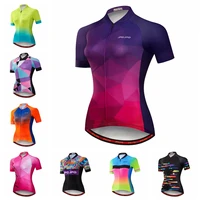 cycling jersey women bike top mountain road mtb bicycle shirts short sleeve maillot racing summer clothing lady orange red blue