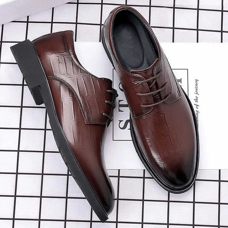 

Leather Shoes Men's Breathable Black Soft Leather Soft Bottom Spring and Autumn Best Men's Business Formal Wear Casual Shoes