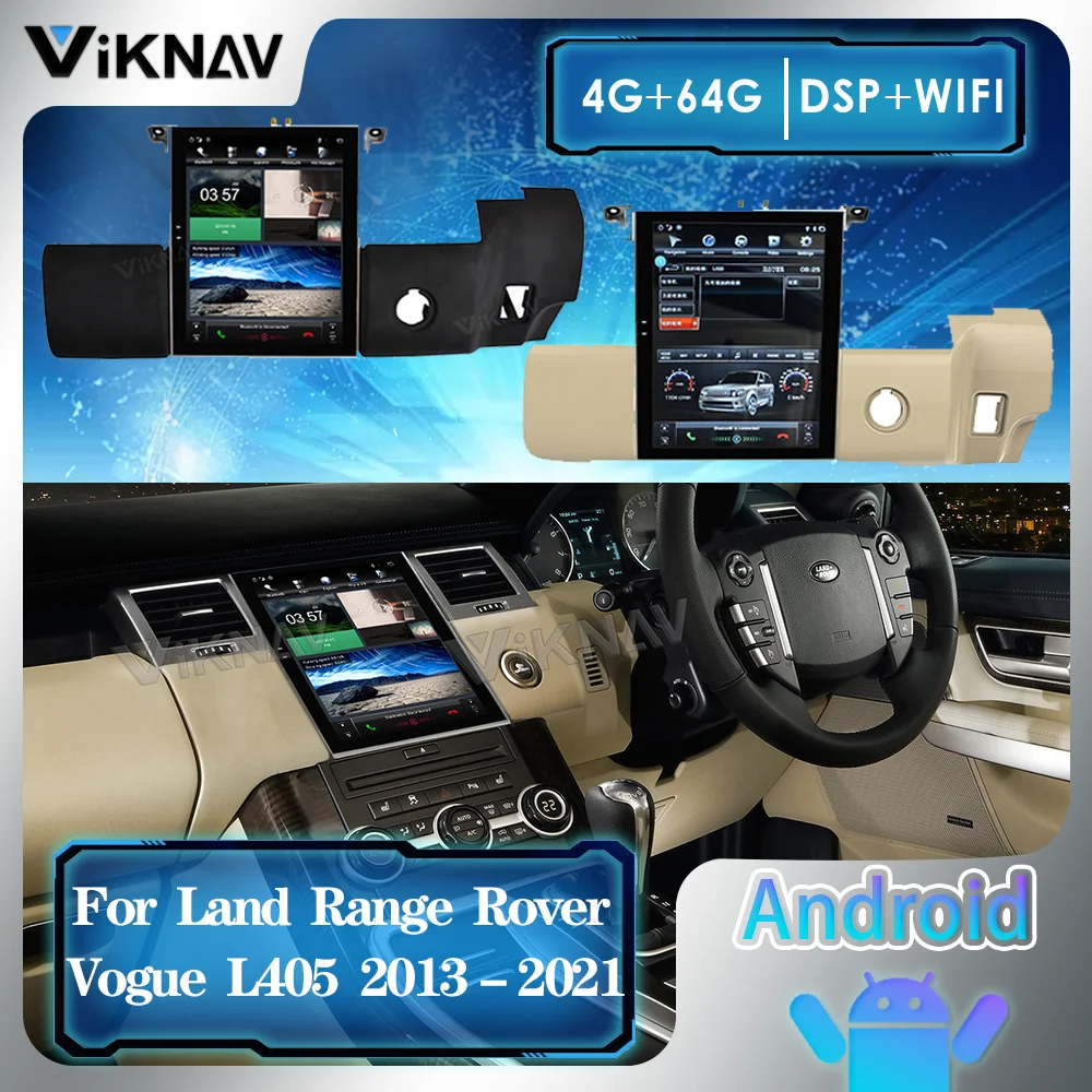 

Tesla Style Android Car Radio GPS Navigation For Land Range Rover Sport L320 2005-2013 L494 2014-2021 Stereo Carplay
