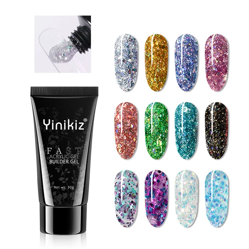 Yinikiz конструирующий Гель лак для ногтей 19 Цвета гель наращивания Nail Art продлить