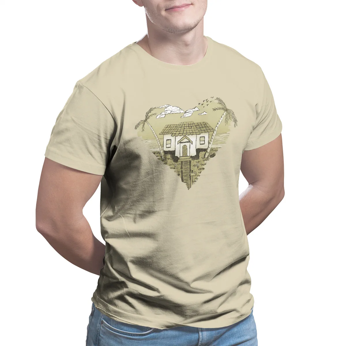 

Men's T-shirt Home is where the heart is Games Kawaii Cool T-shirts 70746